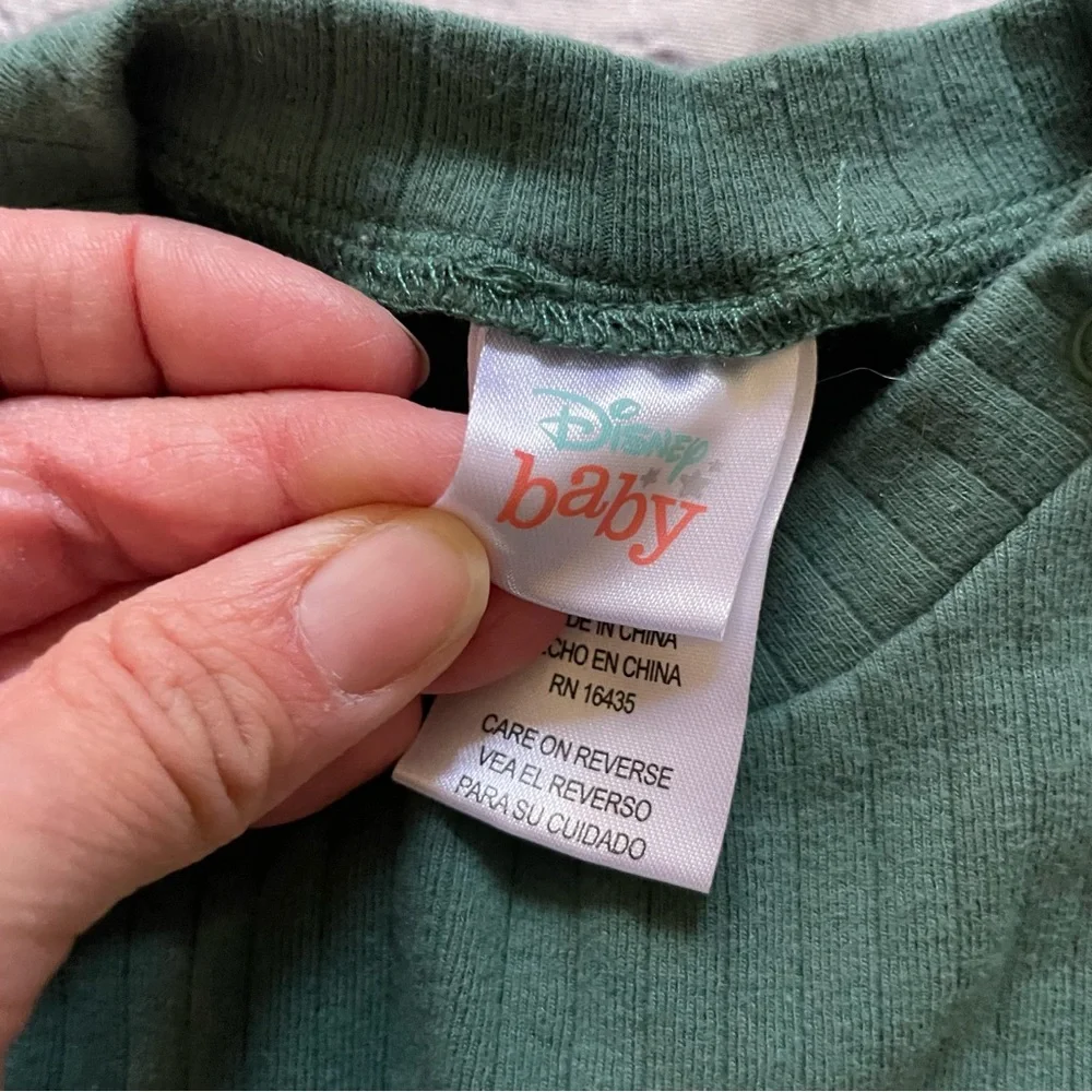 Baby Disney Green Ribbed Sweater with Cartoon Design - Picture 3 of 3